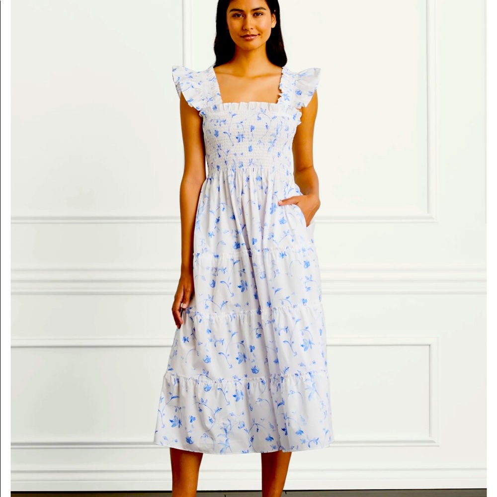 Hill house ellie nap dress blue botanical